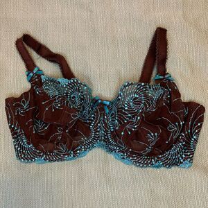 Fit Fully Yours Bra Brown and Green Size 34F